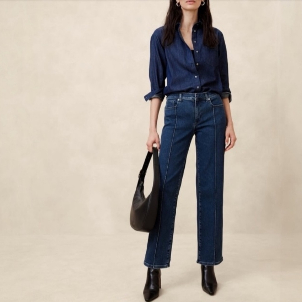 Banana Republic Denim Trouser Jean Size 4 27 NEW NWT